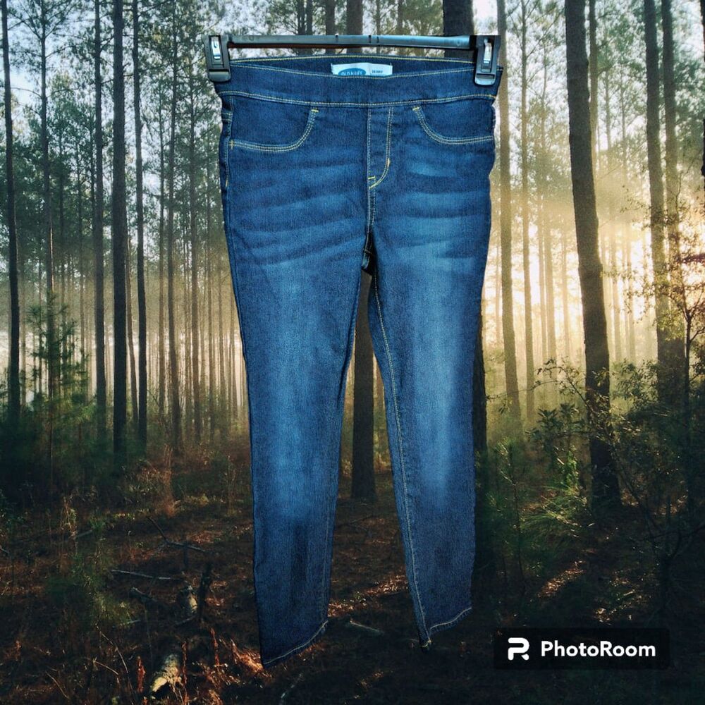 Old Navy Skinny Built In Tough Pull  On jeans Size L 10/12 Kids‎ (T32)